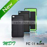 2014 Portable Waterproof Rohs 12V 5V Solar Mobile Charger Car Battery Case Solar Power Bank 5000 MAh