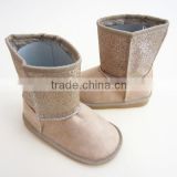 beige color glitter patchwork eva sole cute child girl snow winter boot shoe, boots shoes kids