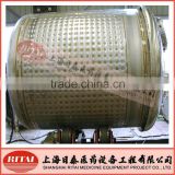 Jacketed stainless steel tank with homogenizer