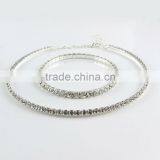 High Quality 1Strand 1Row Full Crystal Rhinestone Chocker Necklace and Bracelet thumbnail-1