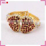 Imitation Gold Bracelet Designs for Party, 2 Hearts New Imitation Gold Bracelet Models thumbnail-1