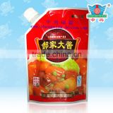 Custom printed packaging for sauce plastic bag sauce sachet with spout