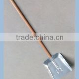 Square Long Wood Handle Aluminium Snow Shovel