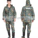 Water Proof Pvc Knitting Fabric Rain Coat /outdoor Working Adult Men Pvc Raincoat Suit thumbnail-1