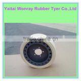 Scissor Lift Platform Solid Tire With REACH Certification and Different Colors Rims With Brake