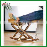 Folding Wooden Footstool&Footrest With PU Leather thumbnail-1