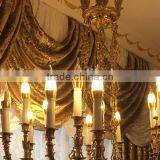 Very Elegant and Romantice Coffee Color Drapery Living Room Bay Window Blackout Curtain and White Sheer Curtain Set thumbnail-2