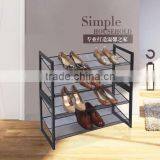 4 Tiers Stackable Metal Mesh Shoes Rack and Shoes Storage thumbnail-1