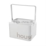 metal Laundry Box with corner word house