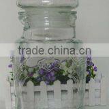 Big Volume Clear Square Glass Jar and Glass Lid thumbnail-1