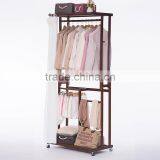Cabinet Type Wooden Coat Hanger Wooden Clothes Rack for Bedroom thumbnail-5
