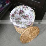 Cheap Round Willow Woven Laundry Hamper thumbnail-6