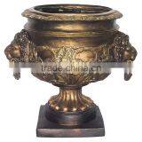 Lions Head Bronze Vase BS244A thumbnail-1