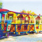 (HD-10301 )Cartoon Baby Face 8 Seats Fiberglass Train With Tracks Train Ride, Kids Amusement Ride Electric Toy Train Sets thumbnail-3