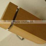 Regular 5- Slots Rubber Wood Knife Block, Stand, Holder, With Metal Foot thumbnail-2