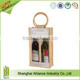 Clear Jute Bag With Window/small Jute Wine Bag With Cotton Material Handle thumbnail-2