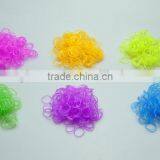 300pcs Rubber Bands/ Silicone Loom Rubber Band Loom Opp Bag Package 12-colors Candy Loom Refill Rubber Bands D2m thumbnail-3