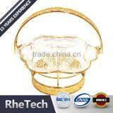 Wholesale Brass Antique Basket Fruit Bowl Storage Rack Holder thumbnail-1