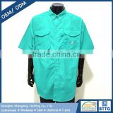 Wholesale custom cotton vented short sleeve fishing shirt