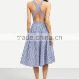 New Fashion Casual Women Dresses Stripe Design Elegant Dresses Women Summer thumbnail-3