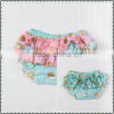 Hot Selling Baby Ruffle Cotton Diaper Cover Toddler Infants Bloomers Baby Solid Panties Bloomer Kids Bloomers