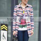 Wholesale Cheap Western Fashion Plaid Flannel Shirts for Girs thumbnail-2