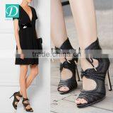 Wholesale Woman High Heel Sandals,Black Lace Up Sandals thumbnail-2
