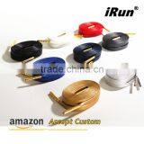 Shinny Navy Plated Tips Faux PU Sheepskin Leather Shoes Laces for Canvas Boots Skating Shoes & Golf Shoes - Amazon Label Service thumbnail-4