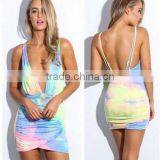 New Poplular Full Floral Digital Printed Bodycon / Bandage Dress OEM China Factory 2016 thumbnail-3