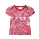 Wholesale Summer Cotton Priting Kids Girl Short Sleeve t Shirts thumbnail-1