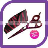 Professional Hairdressing Hair Scissors Shears 5.0" PINK ZEBRA WITH POUCH