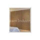 Classic Louvered Sliding Closet Doors With Aluminum Frame, Wood Sliding Wardrobe Doors thumbnail-1