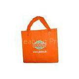 Printed Reusable Non Woven Shopping Bags for Advertisement , Orange