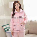 Pink Lovely Fleece Winter Women Pajamas thumbnail-3