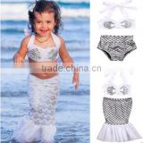 Sparkle Baby girl mermaid tail bikini fancy bikini set costume bikini swimsuit set