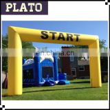 Outdoor inflatable finish line arch for commercial event