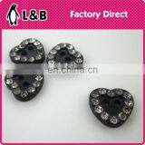 Wholesale 20L Black Plastic With Crystal Stone Lady Shirt Button thumbnail-2