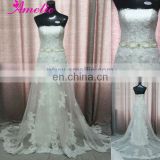 AC1058 Off the Shoulder Lace Overlay Ivory Wedding Dresses