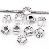 European Style Antique Silver 11mm x 11mm Paw Wholesale Beads