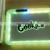 HQP-XJ07 HongQiang NEW LED Wholesale Cheap Cigarette Rolling Tray Portable Metal Tinplate Automatic Luminous Tray thumbnail-1