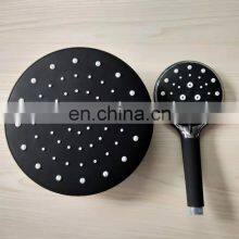 Bathroom upc plastic increase high pressure water saving chrome rain shower head