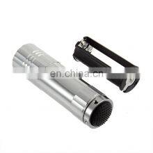 Portable Emergency Camping Lamp Light Mini Classic 9 LED Aluminum Rechargeable Flashlight Lamp LED Flashlight Torch