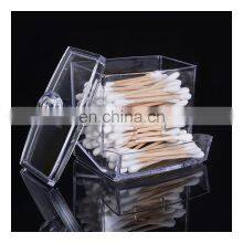 New Clear Acrylic Makeup Multipurpose Foldable Cotton Swab Storage Box Cotton Swab Storage Box Paper Organizer thumbnail-3