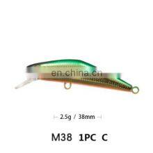 Fishing Artificial Lure 2g 3.8cm Mini Sinking Minnow Hard Plastic Bait Lure Pesca Bait thumbnail-3