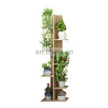 Multi Layer Wooden Flower Plant Stand Indoor Simple Modern Wooden Display Shelf