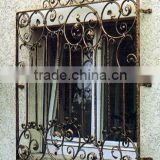 decorative iron window railing grill design