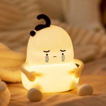 EGOGO Custom Cute Chubby Silicone Lamp Timing Switch Mobile Phone Holder Kids Led Lamp Bedroom Sleep Night Light thumbnail-1