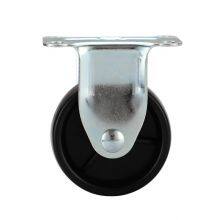 Casters 1.5-Inch 2-Inch 2.5-Inch 3-Inch Black PP Flat Universal Wheel Fixed Edge Brake Screw Stroller Wheels Wholesale thumbnail-5