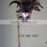 Popular Half Face Mask Party Mask With Stick Super Hot Sexy Girls Halloween Costume Mask