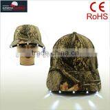 Manufacturing Camouflage Real Forrest Camo LED Fishing Caps Quality Choice